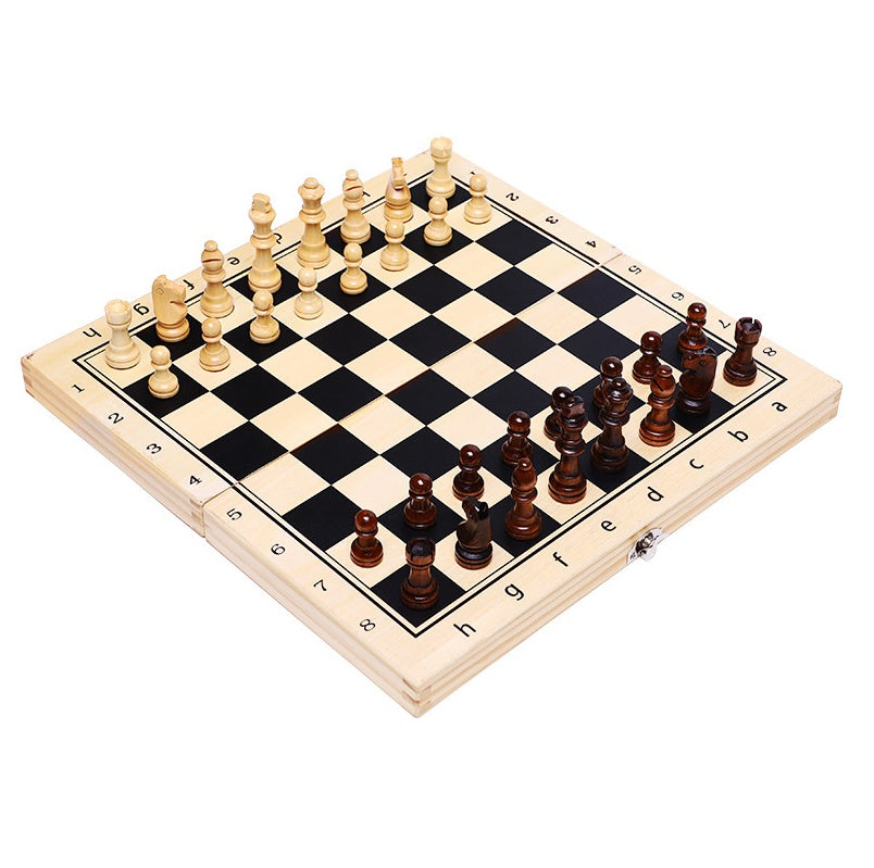 Magnetic Wooden Folding Chess Board High-end Puzzle Chess Game Entertainment